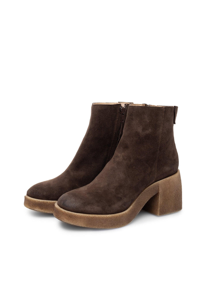 CASHOTT CASEMILY Zip Boot Suede Zip Boot Coffee