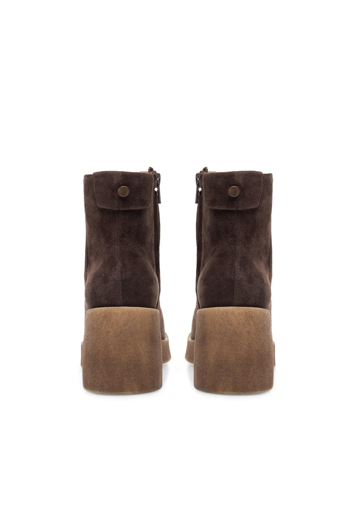 CASHOTT CASEMILY Zip Boot Suede Zip Boot Coffee