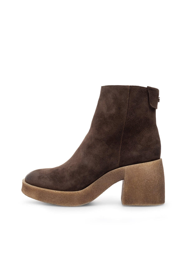 CASHOTT CASEMILY Zip Boot Suede Zip Boot Coffee