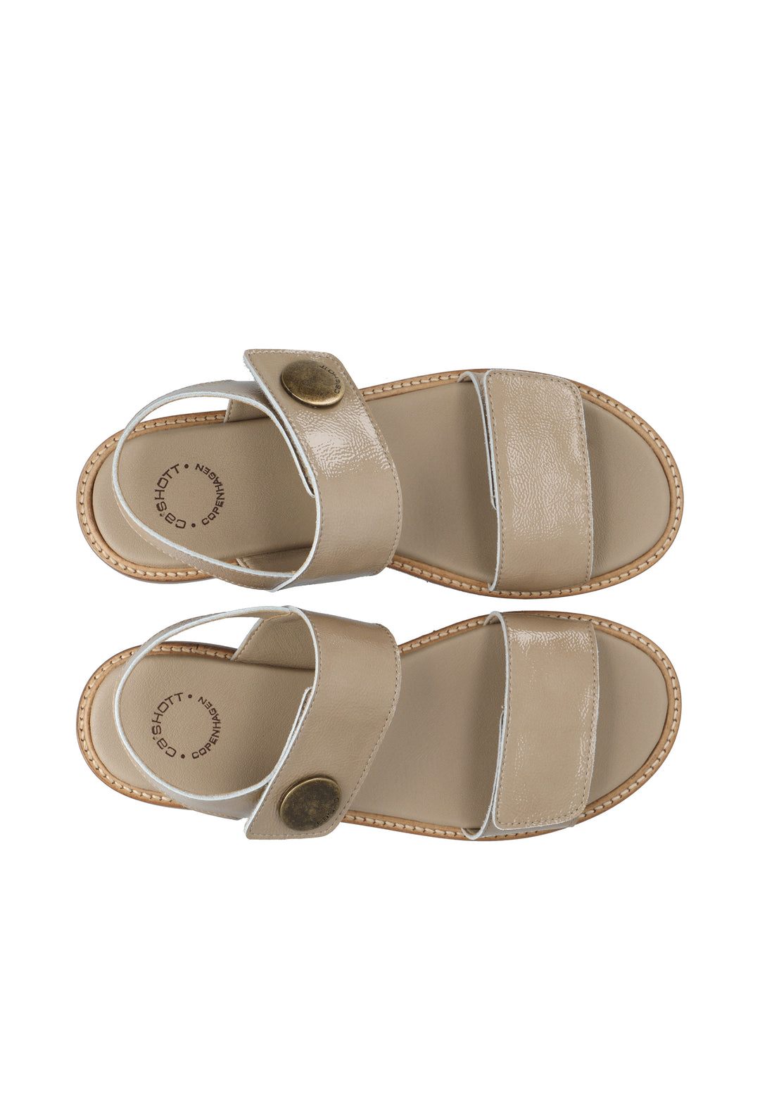 CASHOTT CASGRACE SANDAL Velcro Taupe