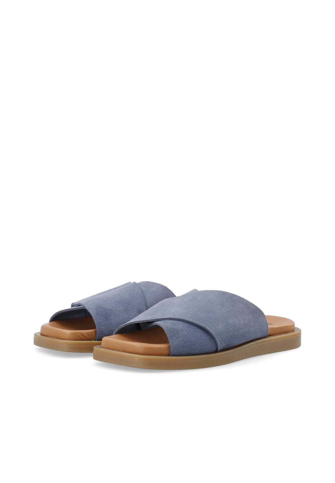 CASHOTT CASHEIDI Slide Suede Slides Blue shadow