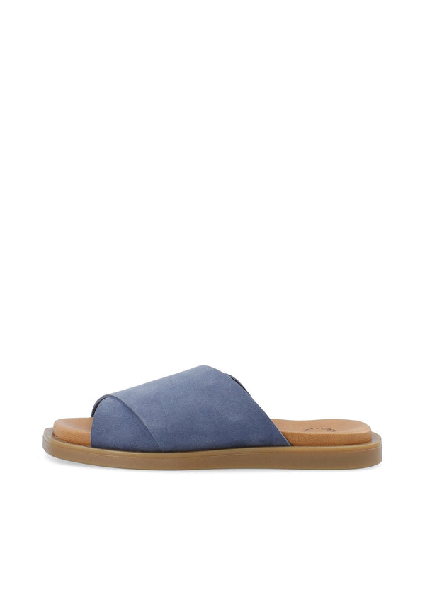 CASHOTT CASHEIDI Slide Suede Slides Blue shadow