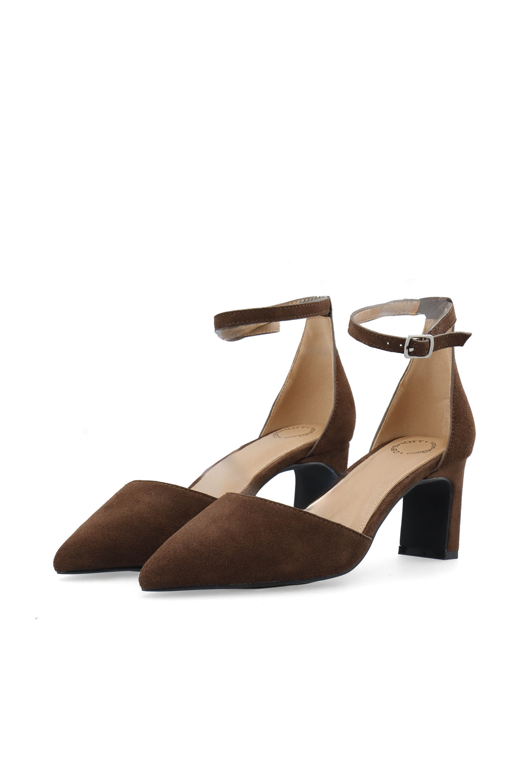CASHOTT CASHELENA PUMP - Suede *Pumps Dark Brown