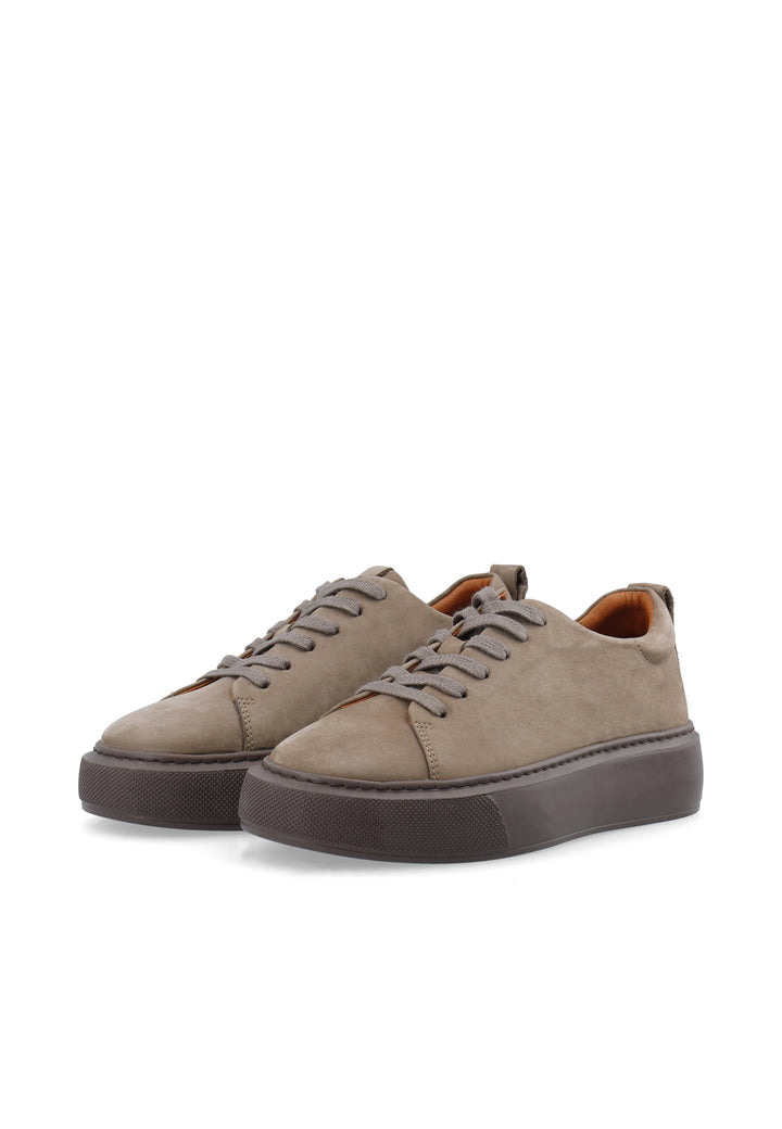 CASHOTT CASIDA Lace Shoe Nubuck Low Sneakers Taupe