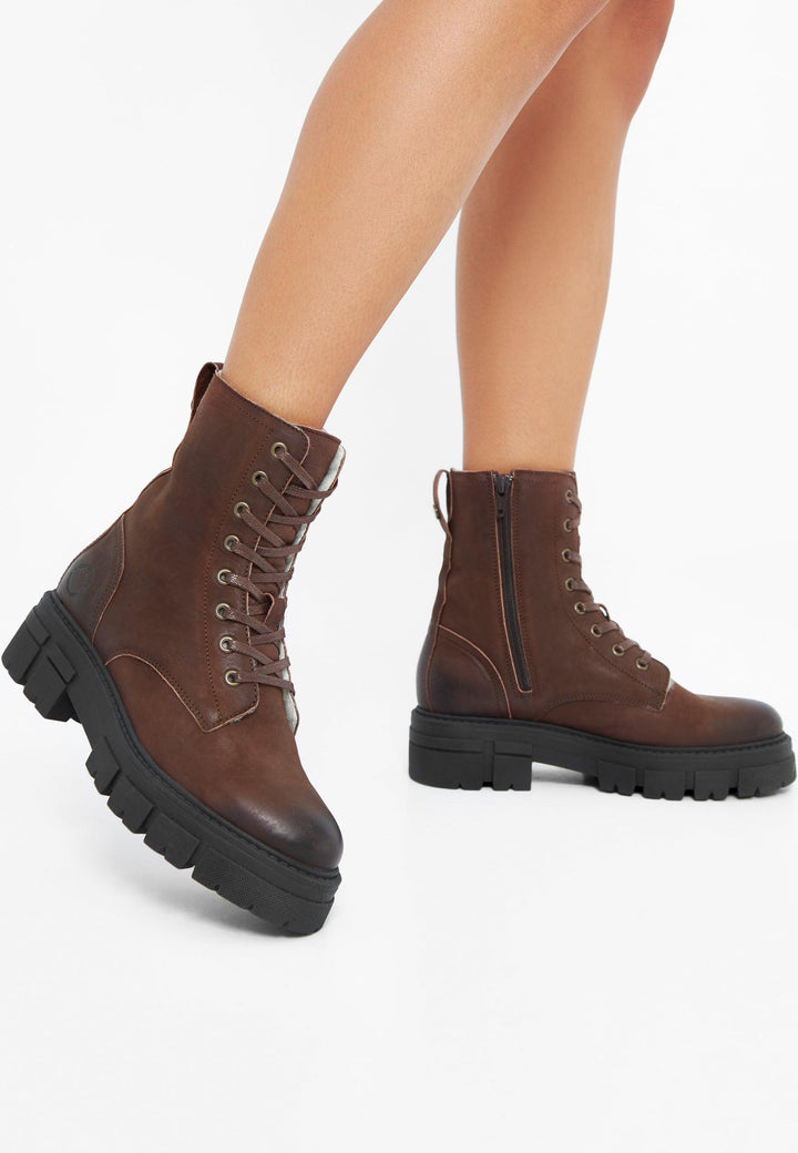 CASHOTT CASJIDA LACE UP BOOT Lace Up Coffee