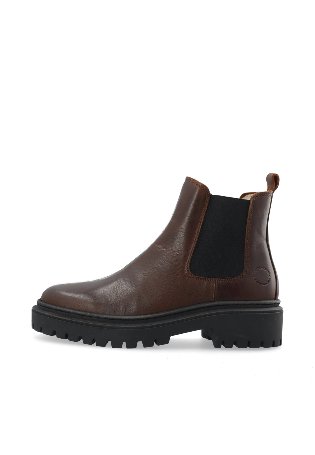 CASHOTT CASLEA Chelsea Boot Warm Lining W. Inside Zip Pull Up Leather Chelsea Coffee