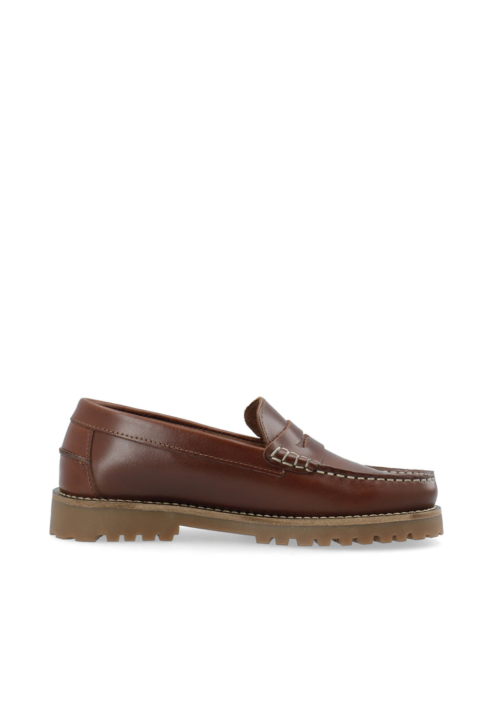 CASHOTT CASLENA Loafer Pull Up Leather *Loafers Cognac