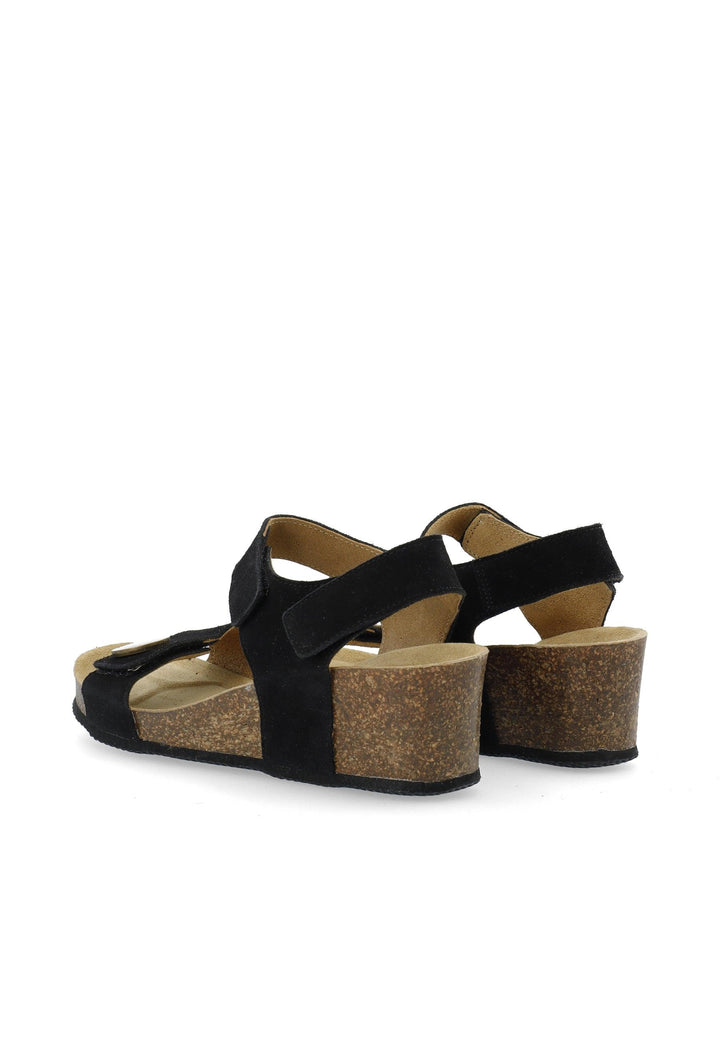 CASHOTT CASMETTE Velcro Sandal Suede Velcro Black