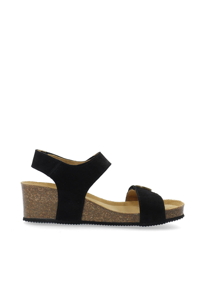 CASHOTT CASMETTE Velcro Sandal Suede Velcro Black