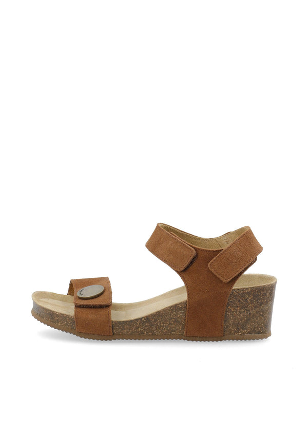 CASHOTT CASMETTE Velcro Sandal Suede Velcro Toffee