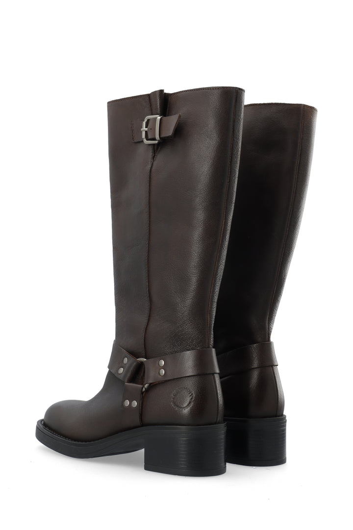 CASHOTT CASRIKKE TALL BOOT Biker Dark Brown