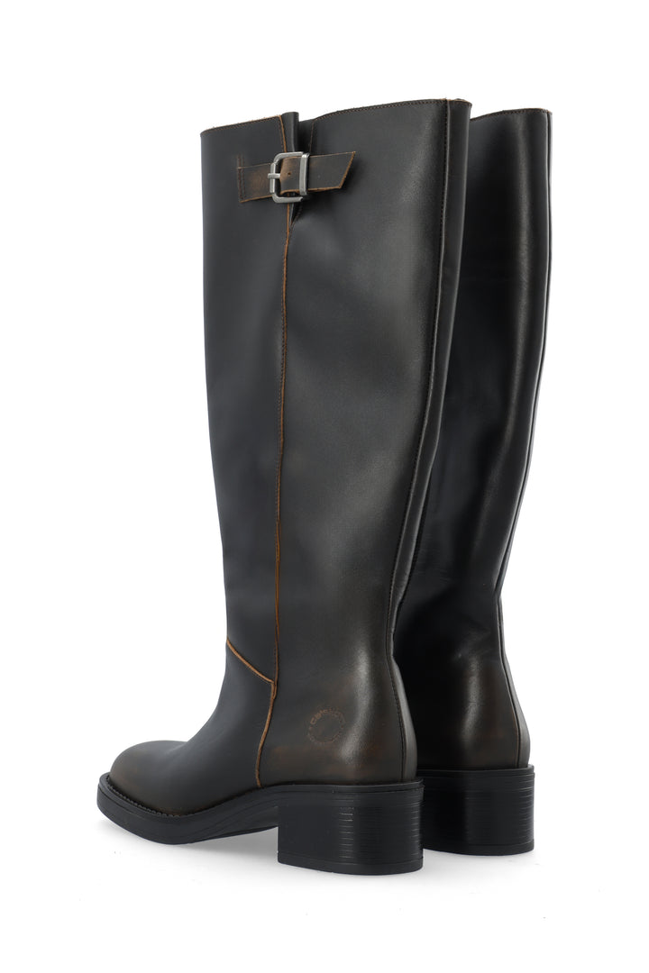 CASHOTT CASRIKKE WIDE PULL BOOT Pull On Distressed Brown