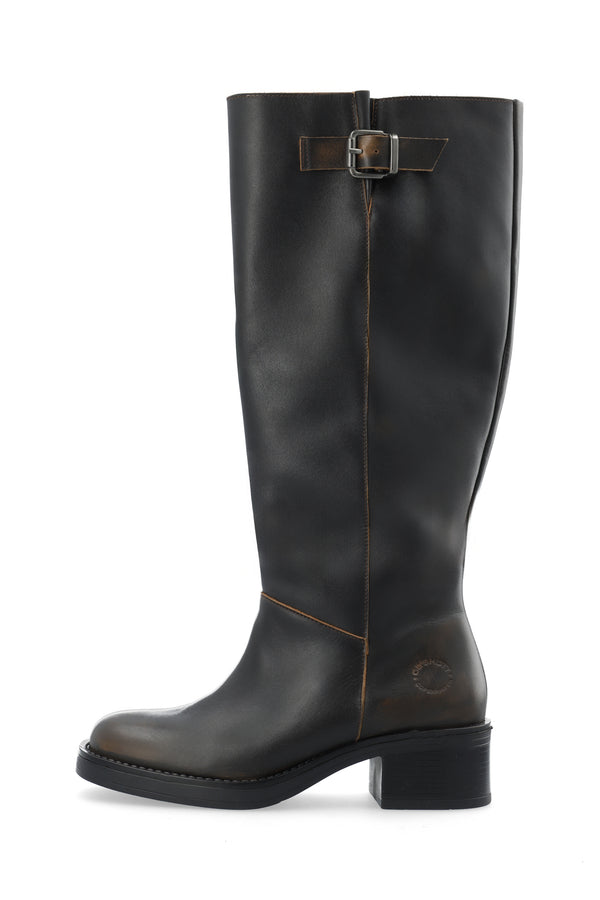 CASHOTT CASRIKKE WIDE PULL BOOT Pull On Distressed Brown