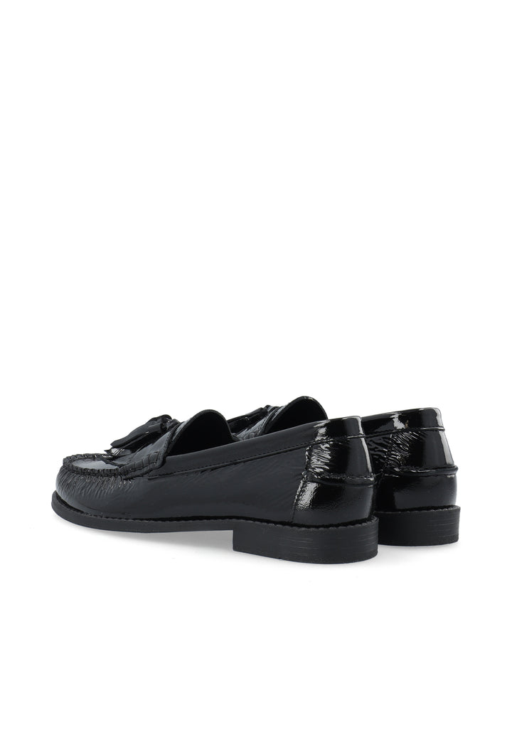 CASHOTT CASROBERTA Fringe Loafer Nappa Lak *Loafers Black/Black