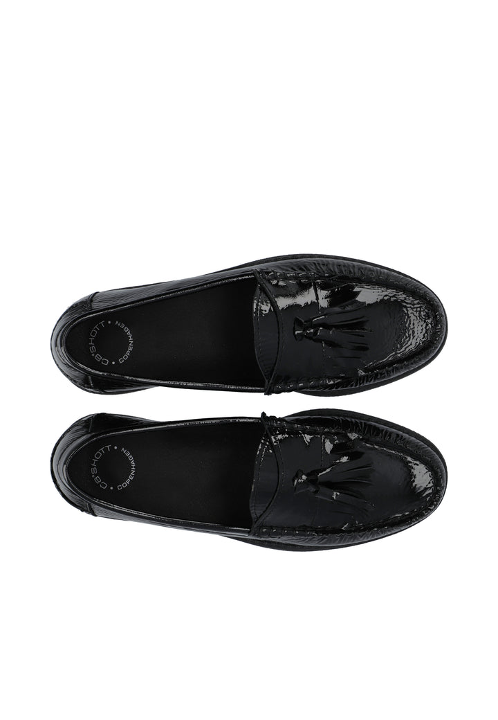 CASHOTT CASROBERTA Fringe Loafer Nappa Lak *Loafers Black/Black