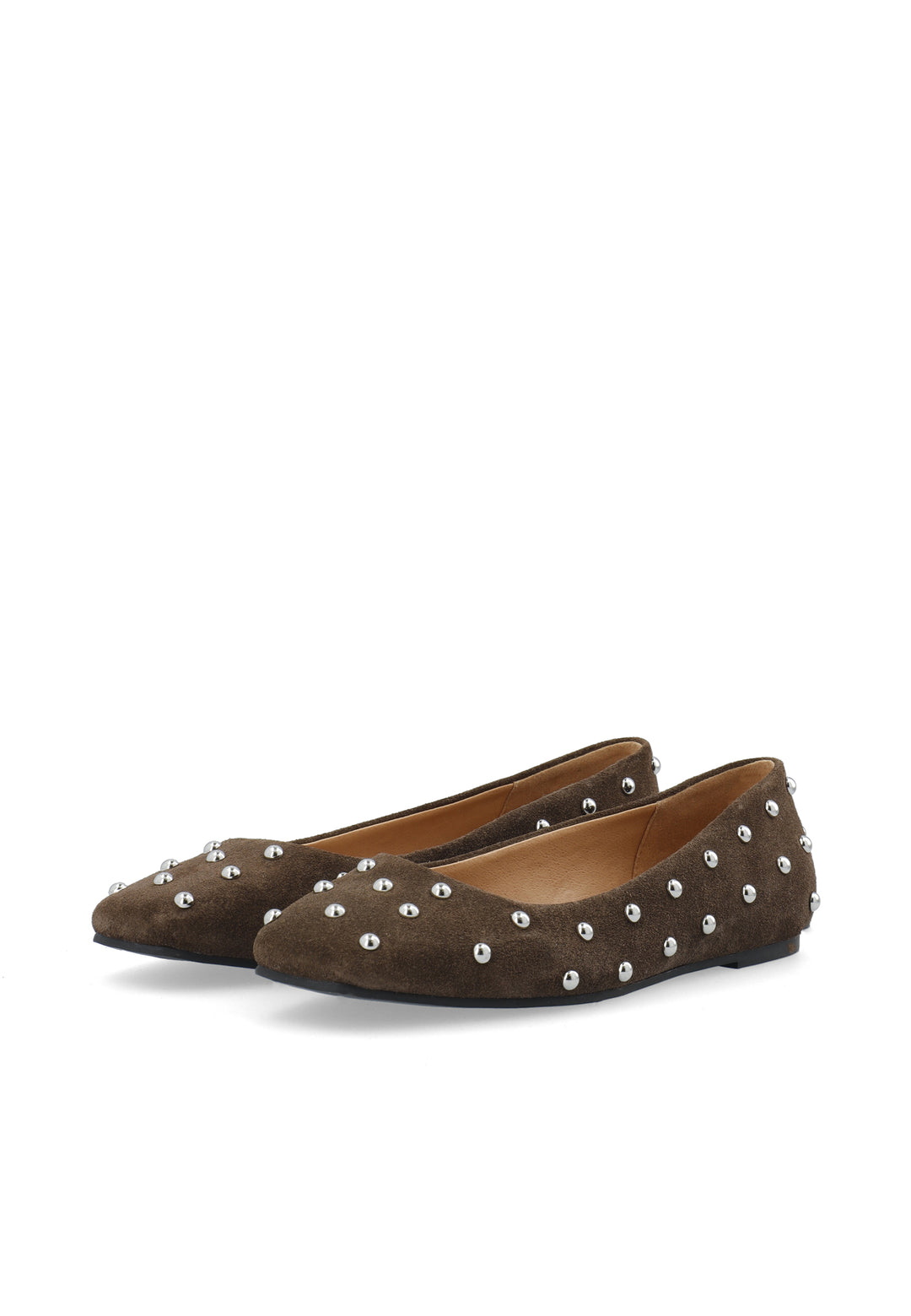 CASHOTT CASRUBY STUDDED BALLERINA *Ballerina Dark Brown