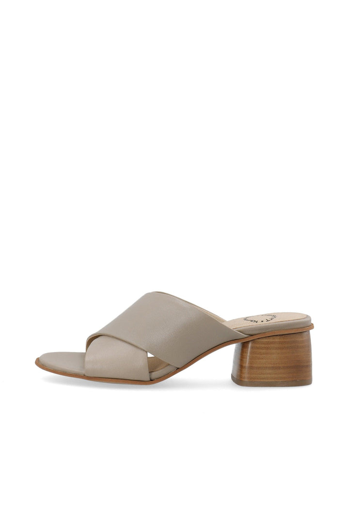 CASHOTT CASSTINA Slide Leather Slides Taupe