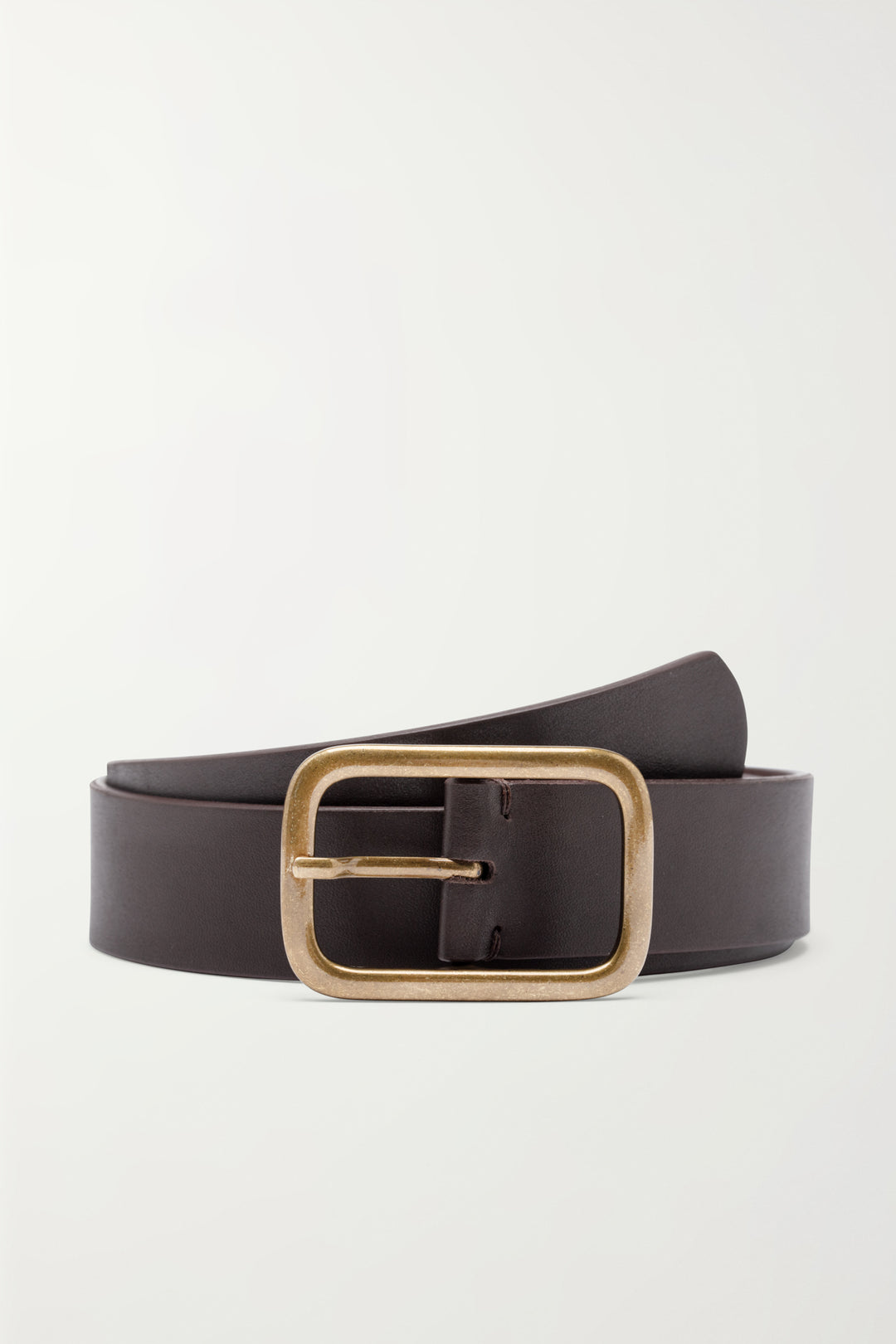 CASHOTT CASVICTORIA Plain Belt Leather Belt Dark Brown