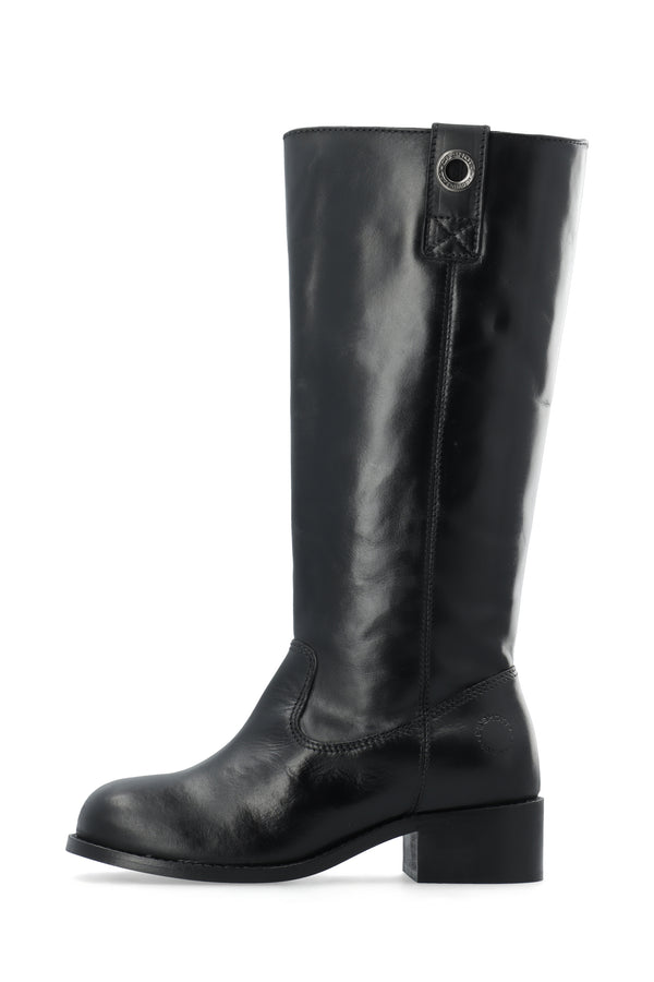 CASHOTT CASVILMA HIGH SHAFT BOOT - Stone Leather *Zip Boot Black