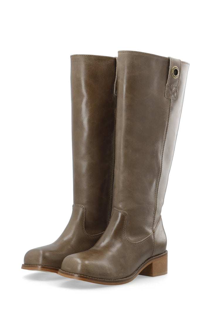 CASHOTT CASVILMA HIGH SHAFT BOOT *Zip Boot Taupe