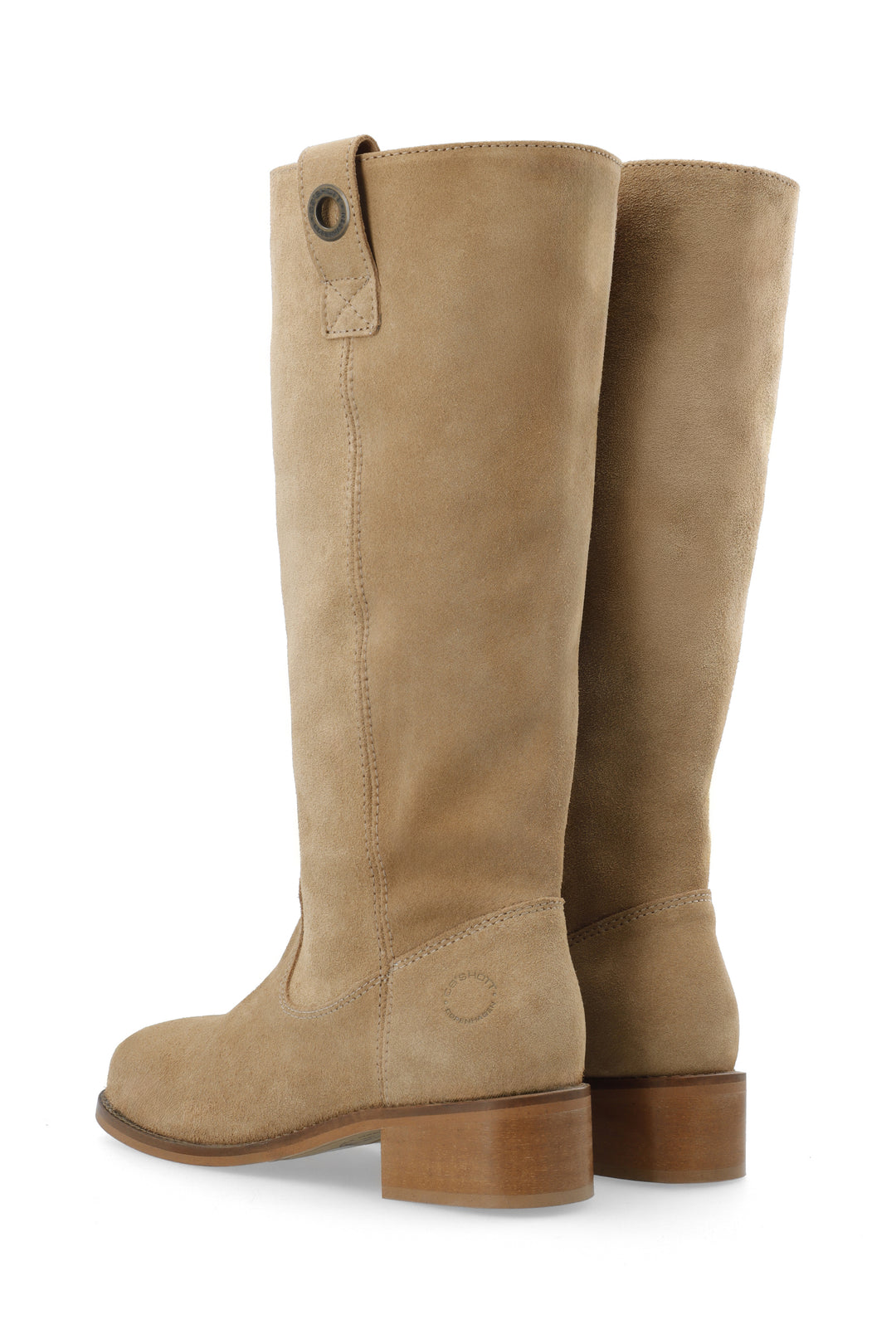 CASHOTT CASVILMA Highshaft Pull Boot Suede Pull On Mushroom
