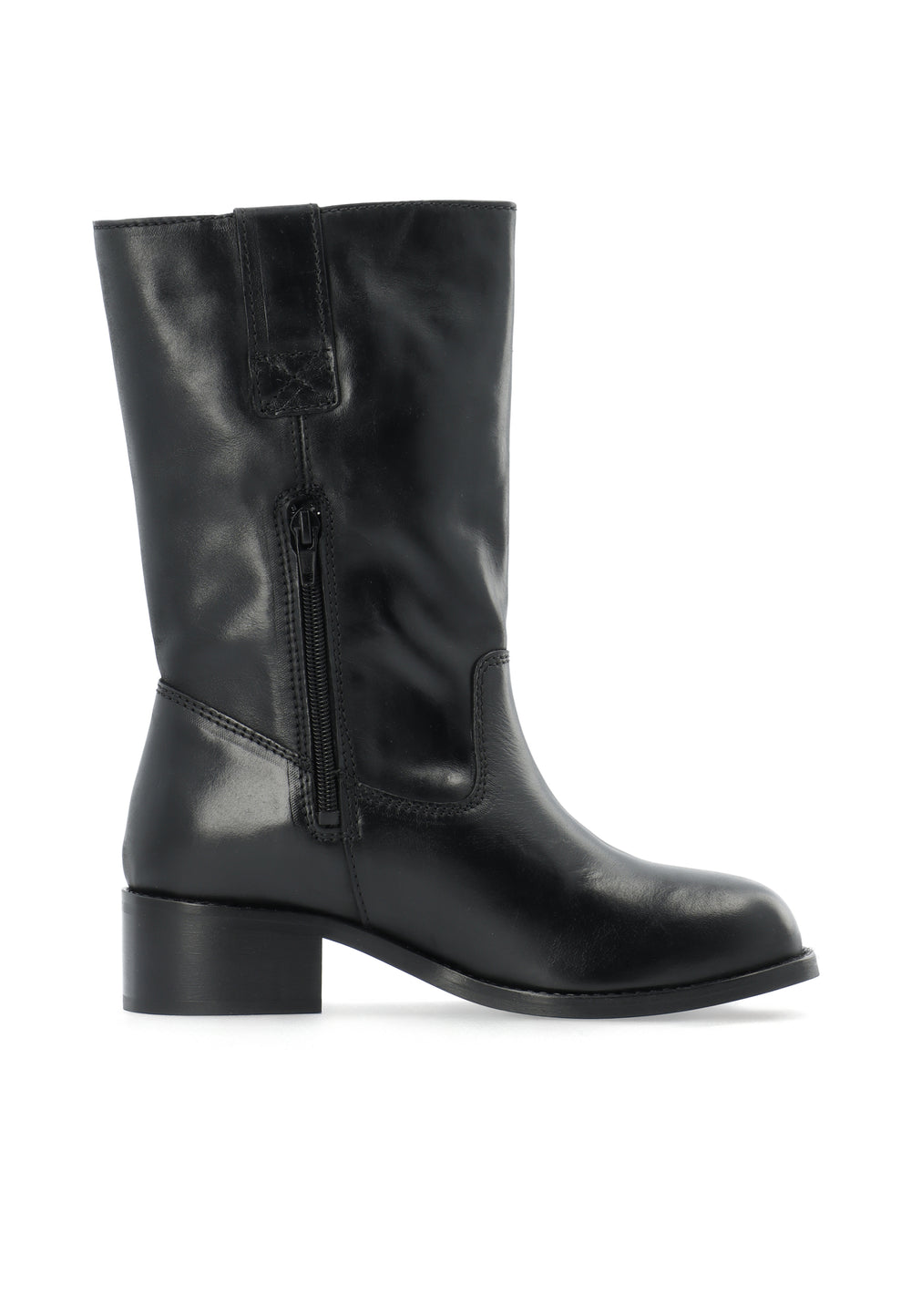 CASHOTT CASVILMA MID CUT BOOT - Stone Leather *Pull On Black