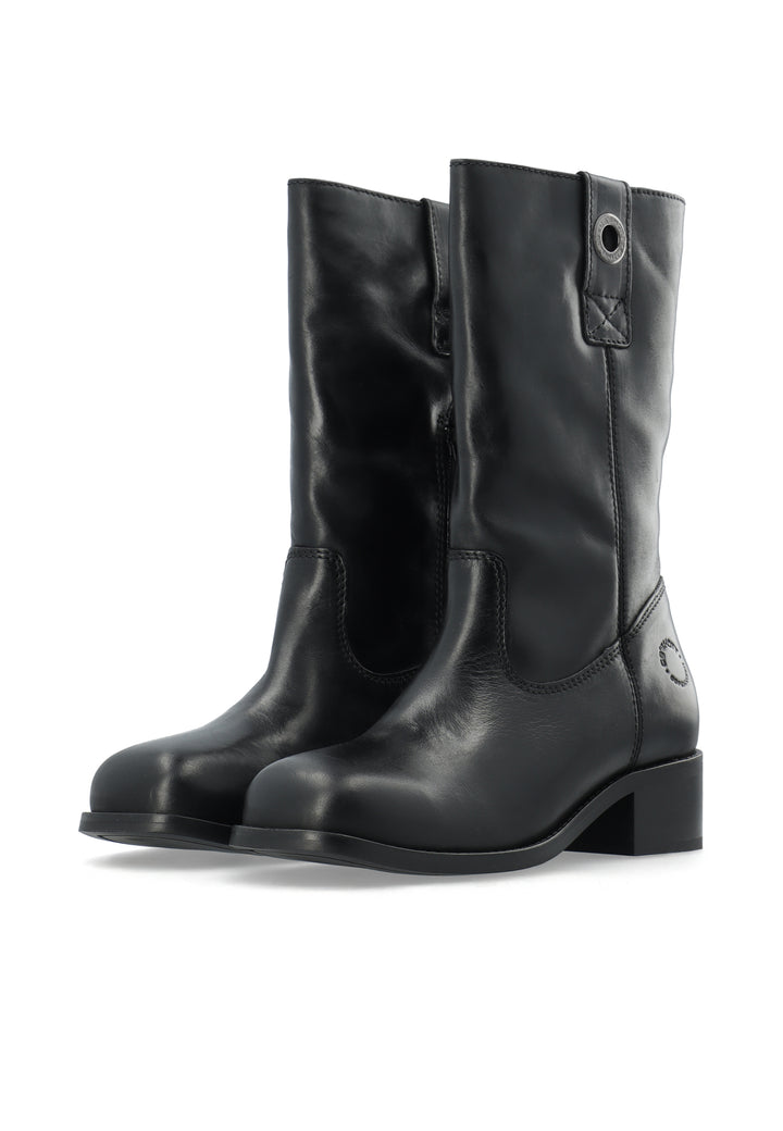 CASHOTT CASVILMA MID CUT BOOT - Stone Leather *Pull On Black