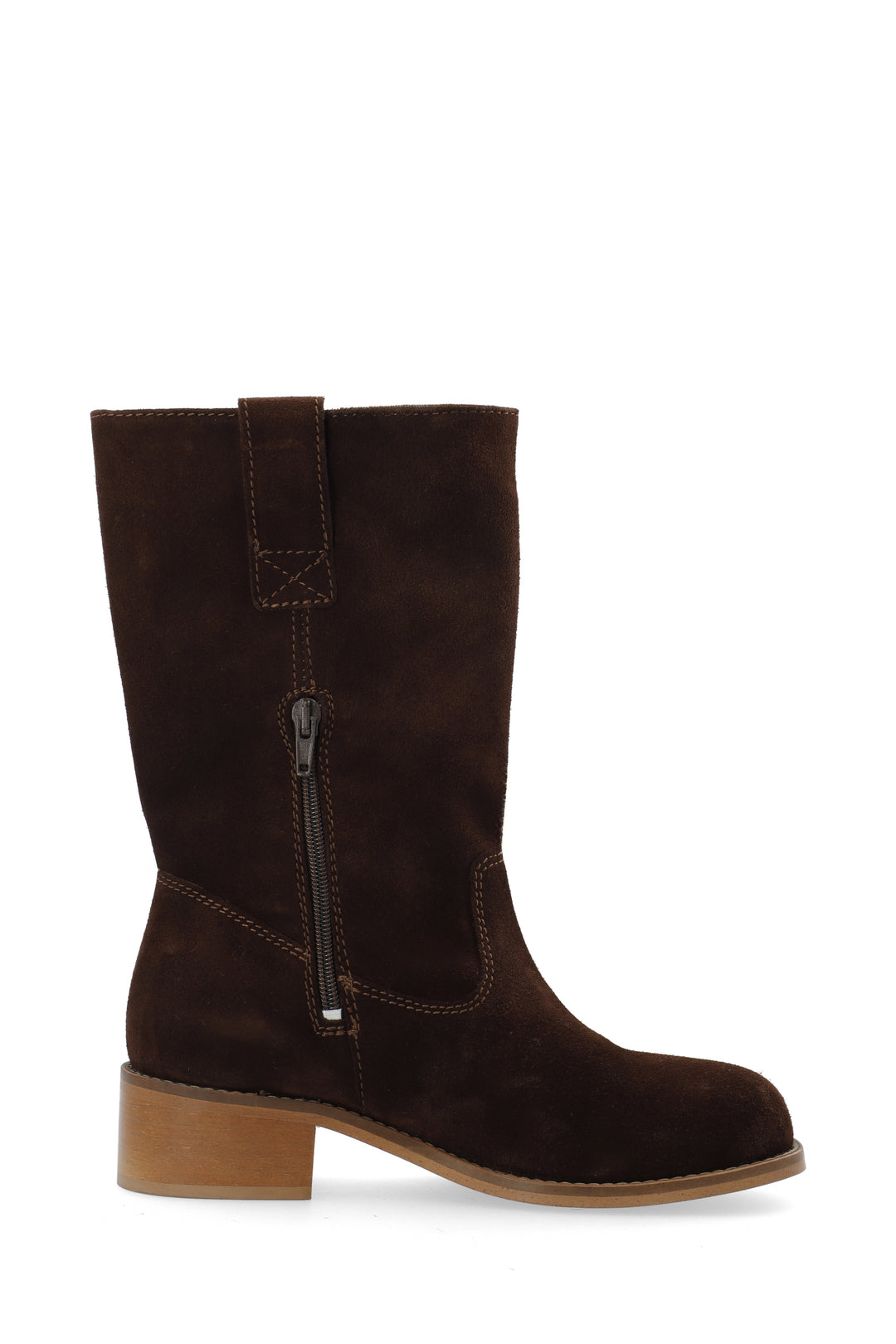 CASHOTT CASVILMA MID CUT BOOT SUEDE Pull On Dark Brown