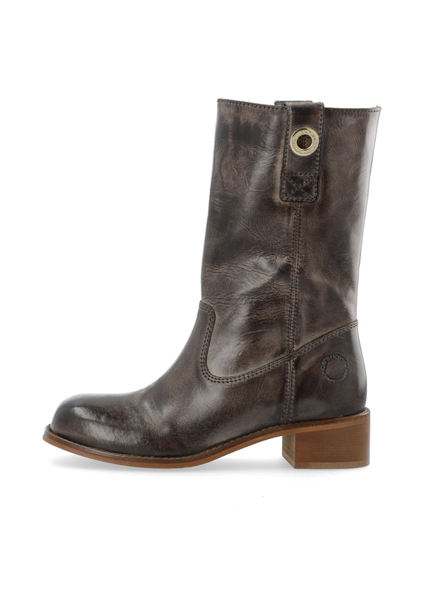CASHOTT CASVILMA MID CUT BOOT Pull On Coffee