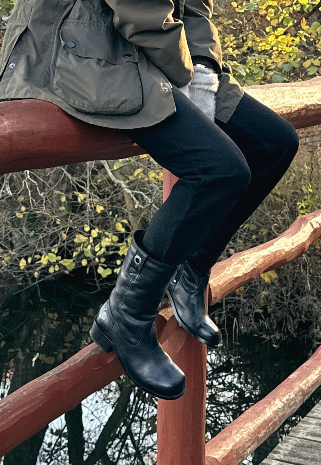 CASHOTT CASVILMA WARM LINED MID CUT BOOT Pull On Black/Black