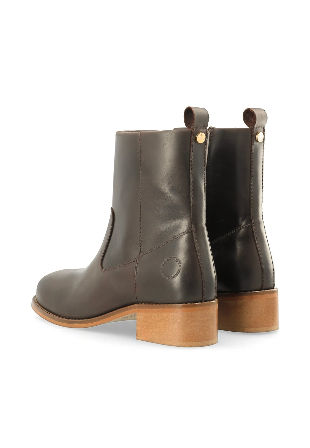 CASHOTT CASVILMA ZIP BOOT - Stone Leather *Zip Boot Dark Brown