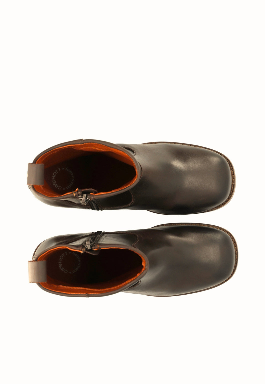 CASHOTT CASVILMA ZIP BOOT - Stone Leather *Zip Boot Dark Brown
