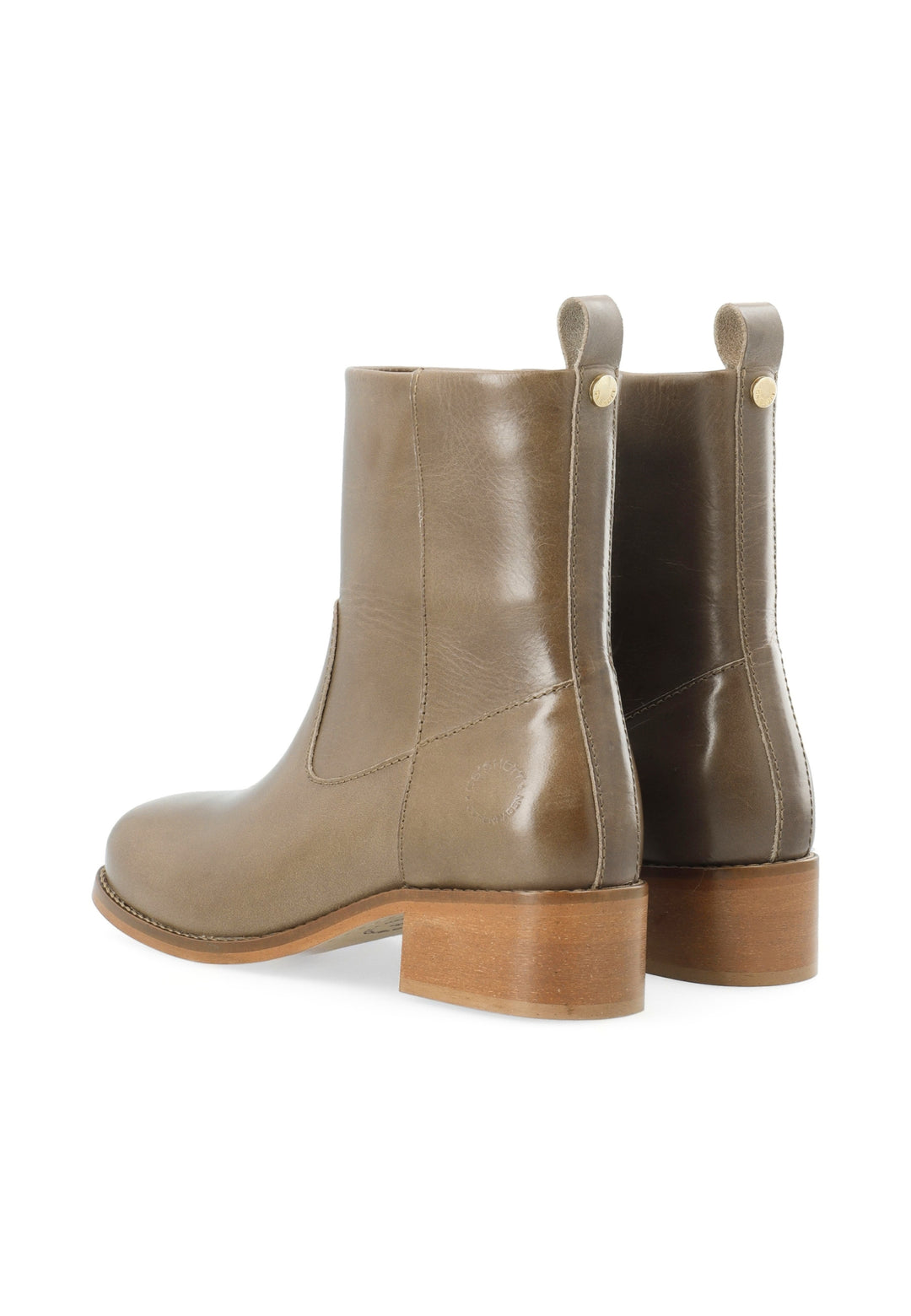 CASHOTT CASVILMA ZIP BOOT - Stone Leather *Zip Boot Taupe