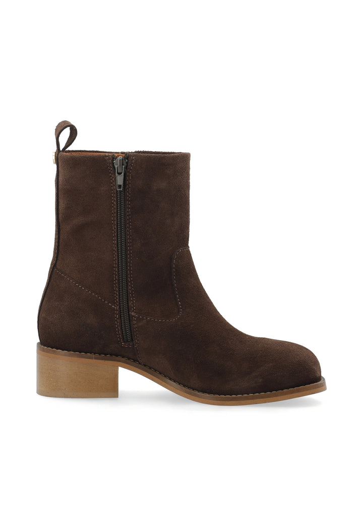 CASHOTT CASVILMA ZIP BOOT - Suede *Zip Boot Dark Brown