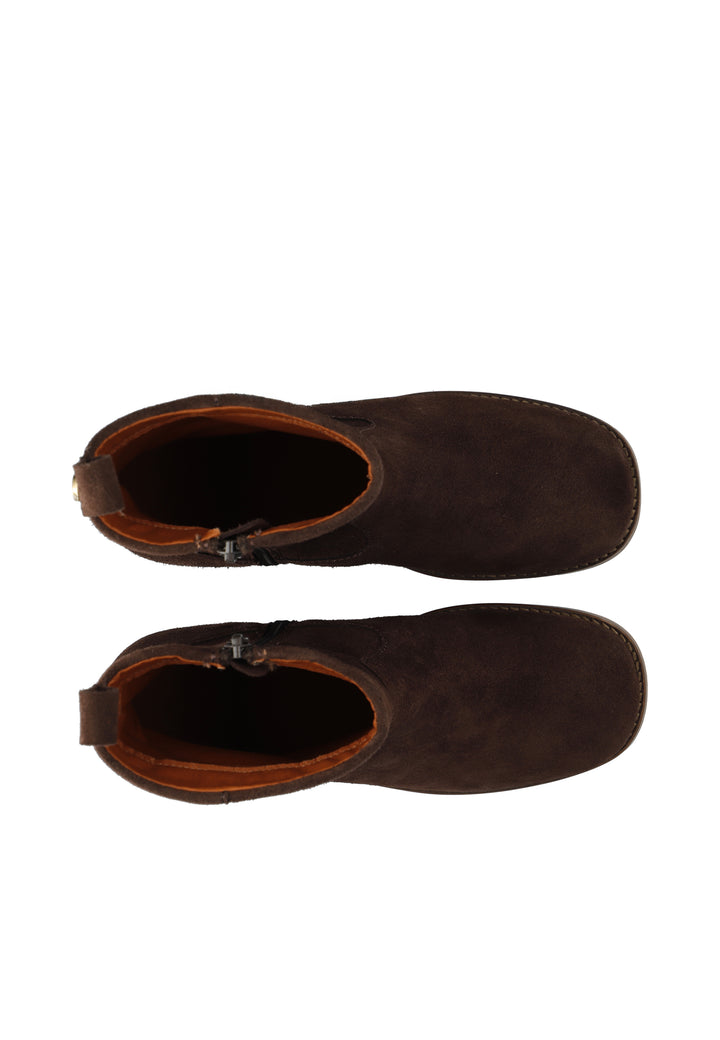 CASHOTT CASVILMA ZIP BOOT - Suede *Zip Boot Dark Brown