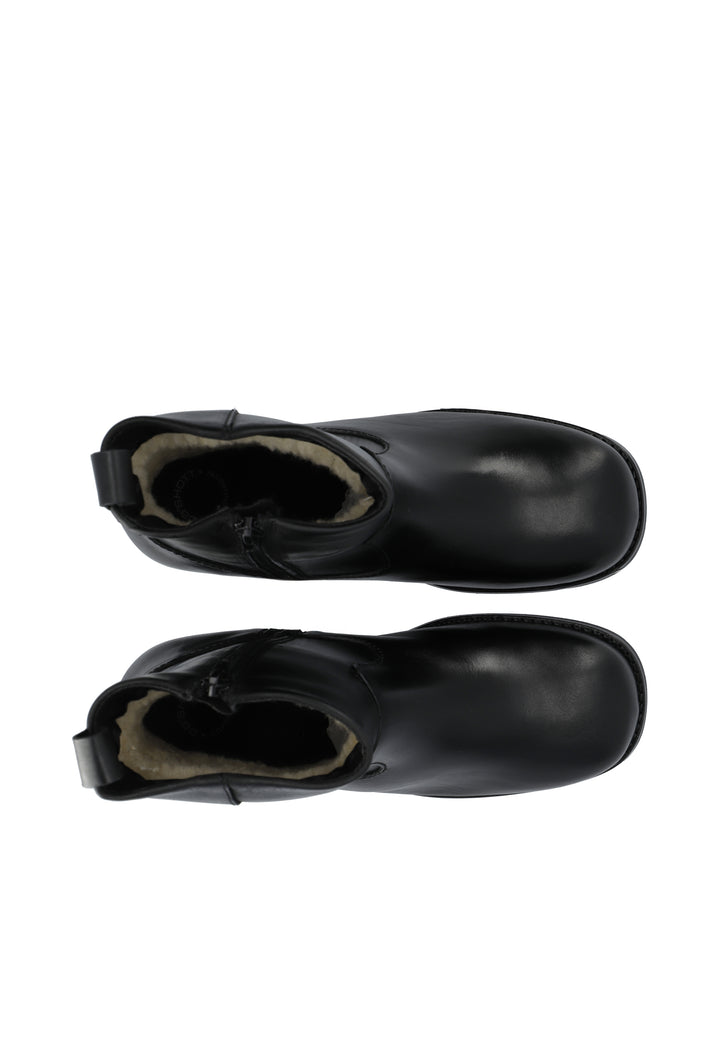CASHOTT CASVILMA ZIP BOOT - Warm lining *Zip Boot Black/Black