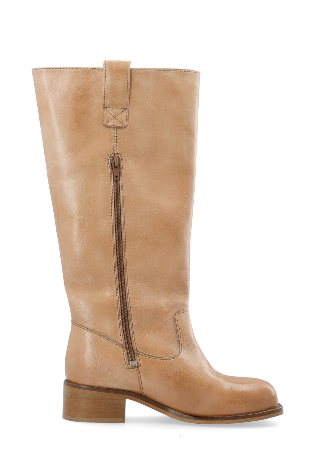 CASHOTT CASWILMA HIGH SHAFT BOOT Pull On Dark Tan