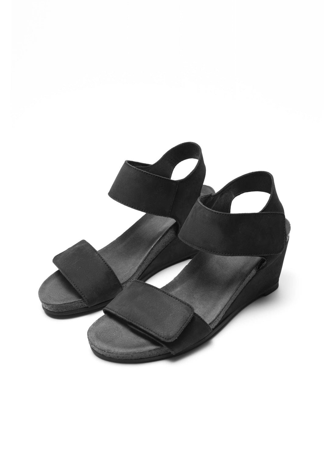 CASHOTT CASALBERTA Velcro Sandal Nubuck Velcro Black