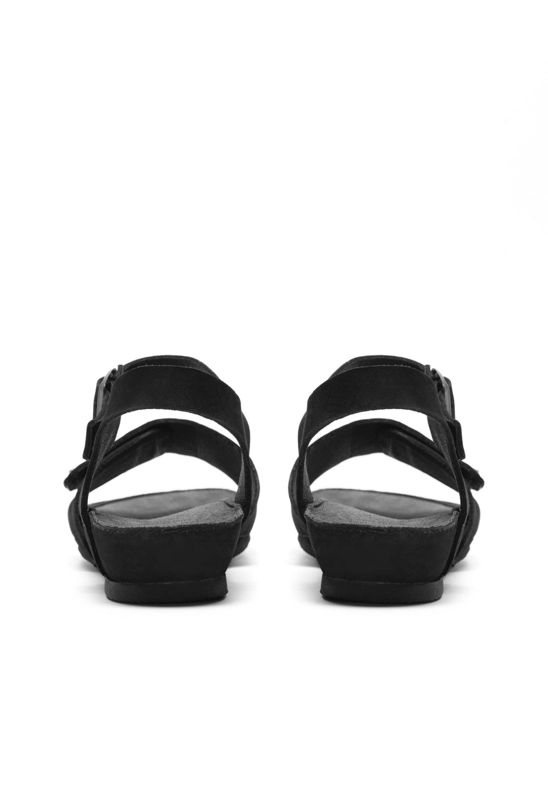 CASHOTT CASAVA Buckle Sandal Nubuck Ankel strap Black