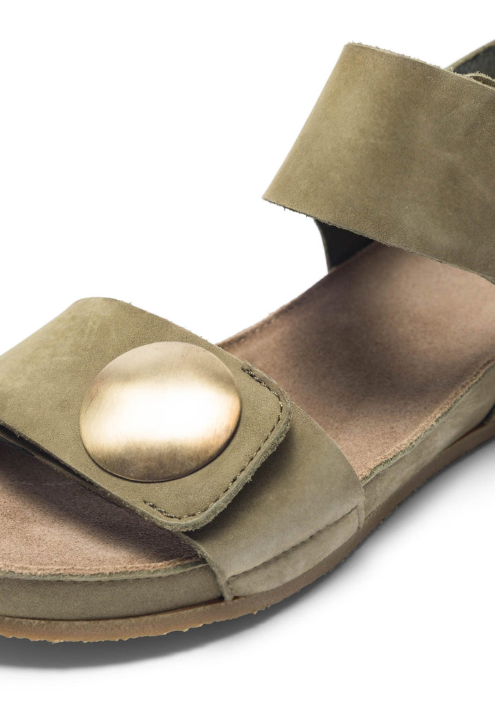 CASHOTT CASAVA Sandal Nubuck Velcro Olive