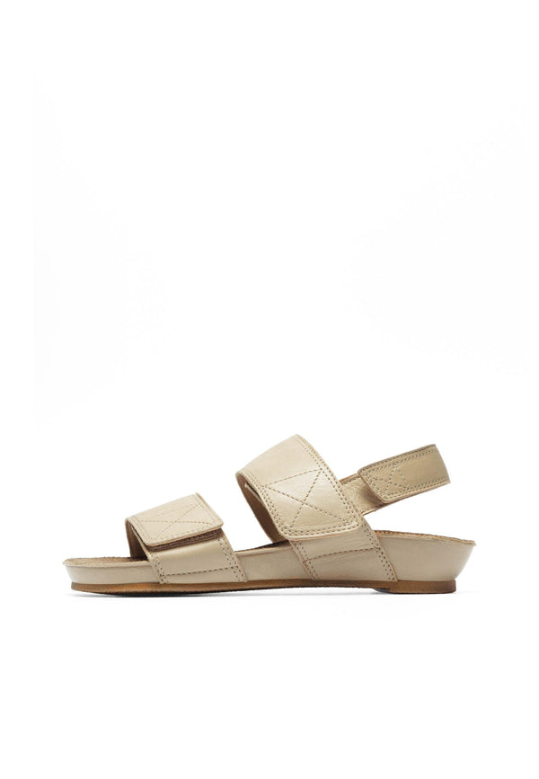 CASHOTT CASAVA Velcro Sandal Leather Velcro Taupe