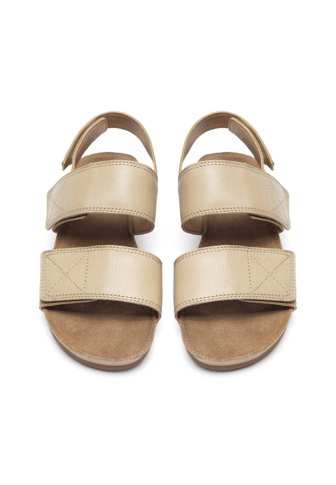 CASHOTT CASAVA Velcro Sandal Leather Velcro Taupe