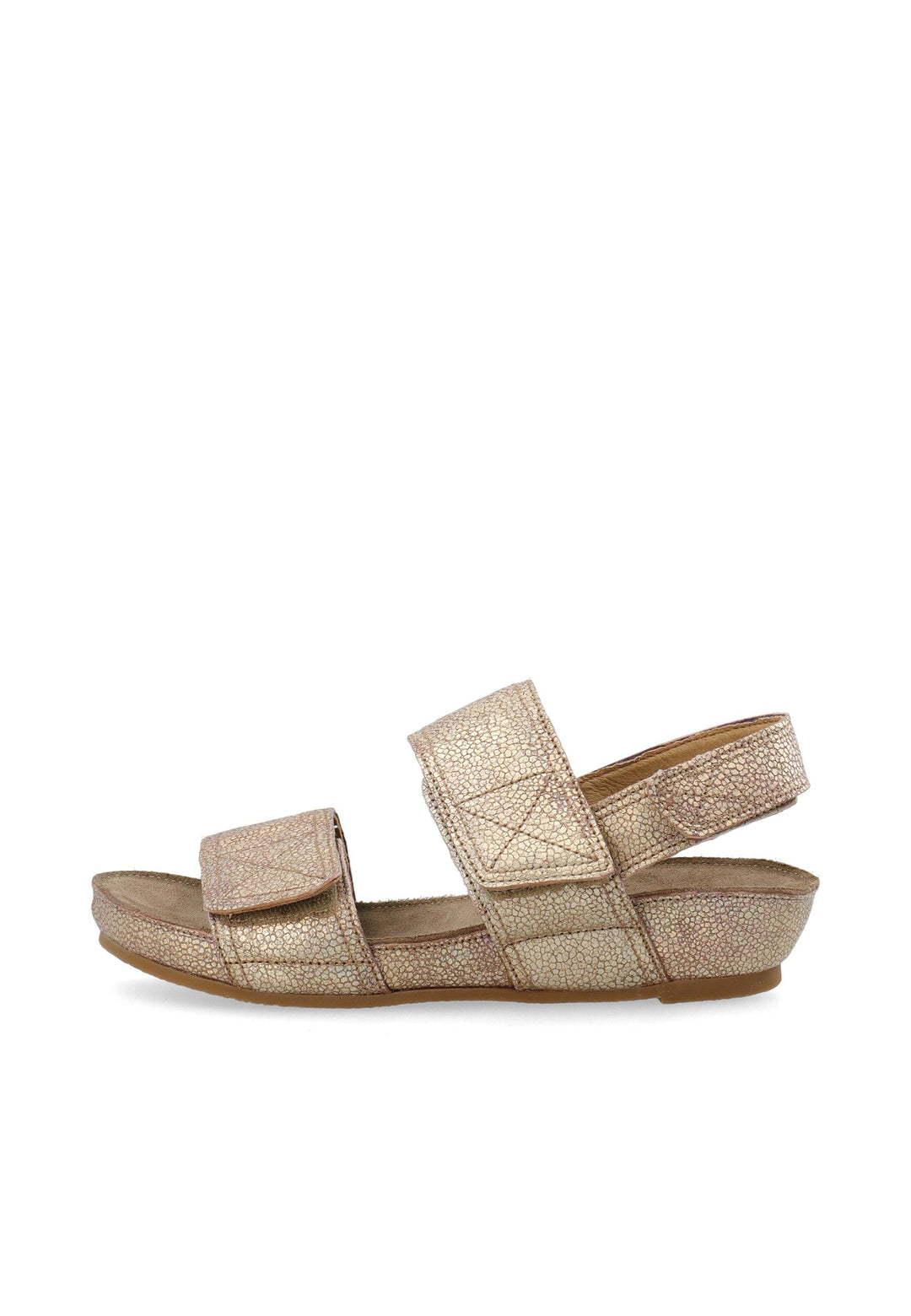 CASAVA Velcro Sandal Metallic Suede - Ca'Shott Danmark