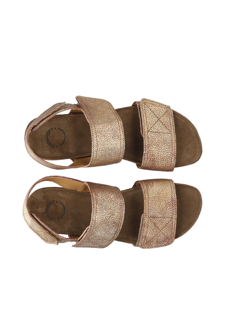 CASAVA Velcro Sandal Metallic Suede - Ca'Shott Danmark