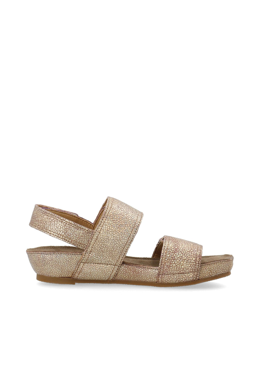 CASAVA Velcro Sandal Metallic Suede - Ca'Shott Danmark