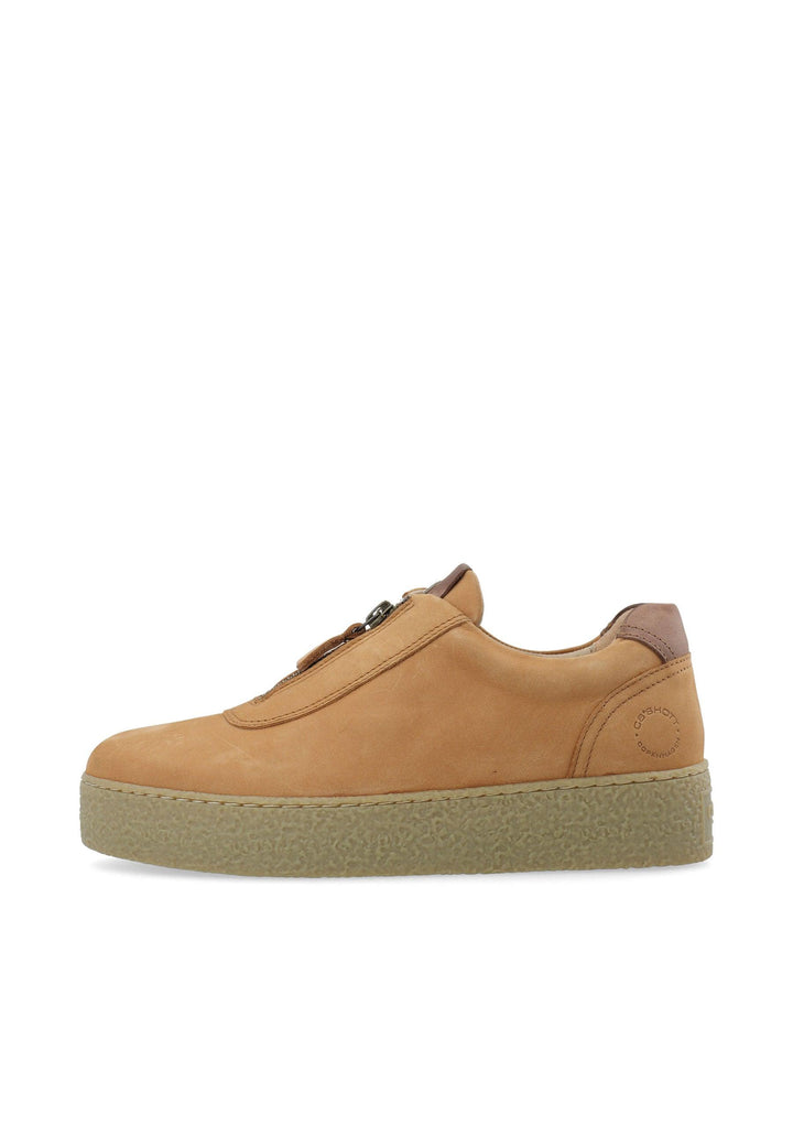 CASHOTT CASCAMILLA Zip shoe Nubuck Low Sneakers Brandy