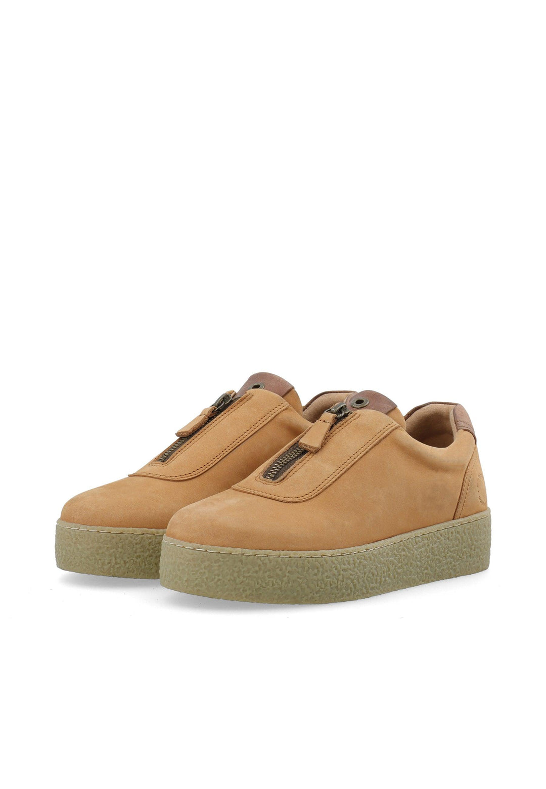 CASHOTT CASCAMILLA Zip shoe Nubuck Low Sneakers Brandy