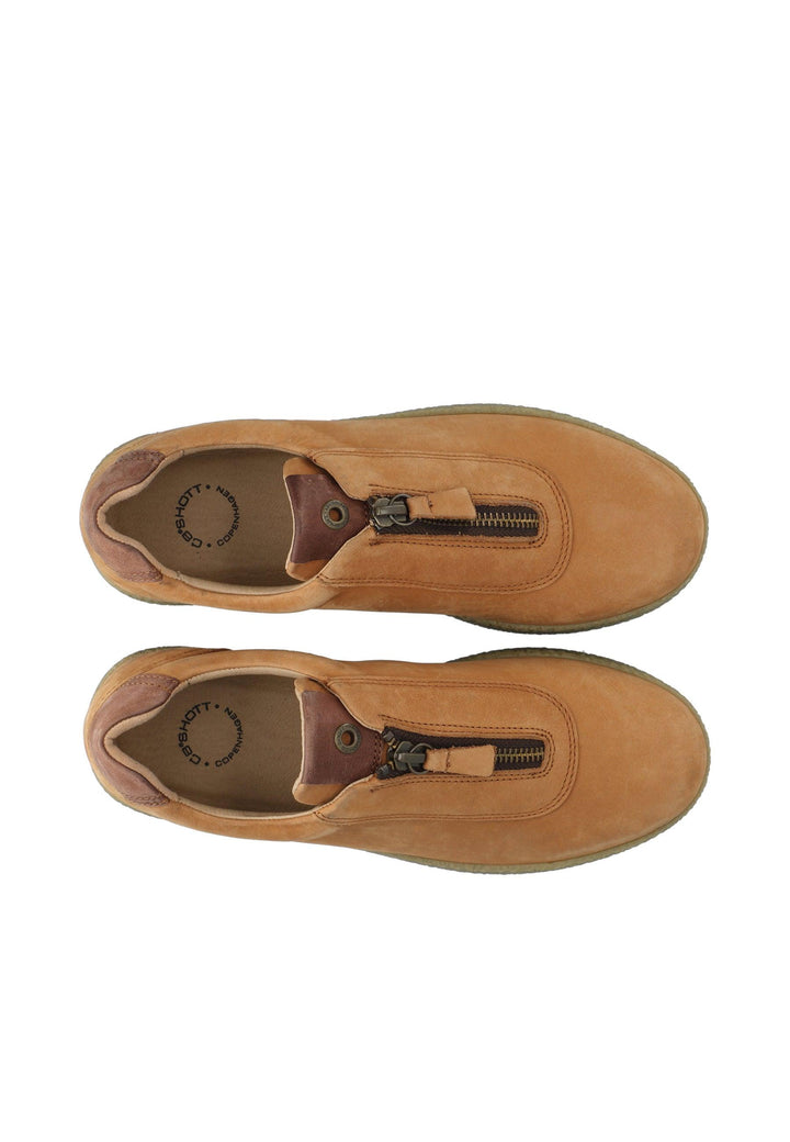 CASHOTT CASCAMILLA Zip shoe Nubuck Low Sneakers Brandy