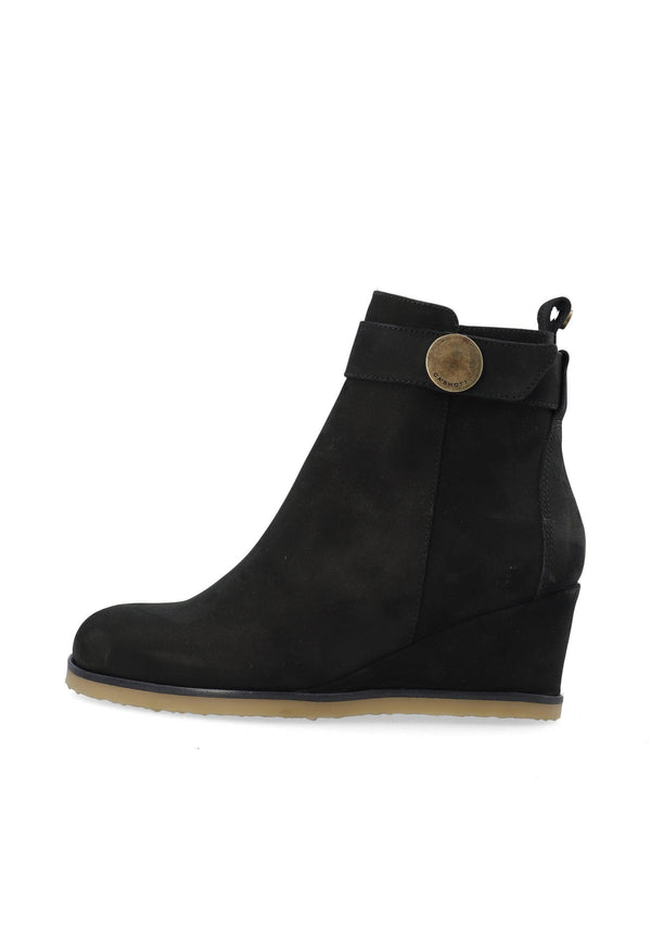 CASHOTT CASDONNA Zip Boot Nubuck Zip Boot Black