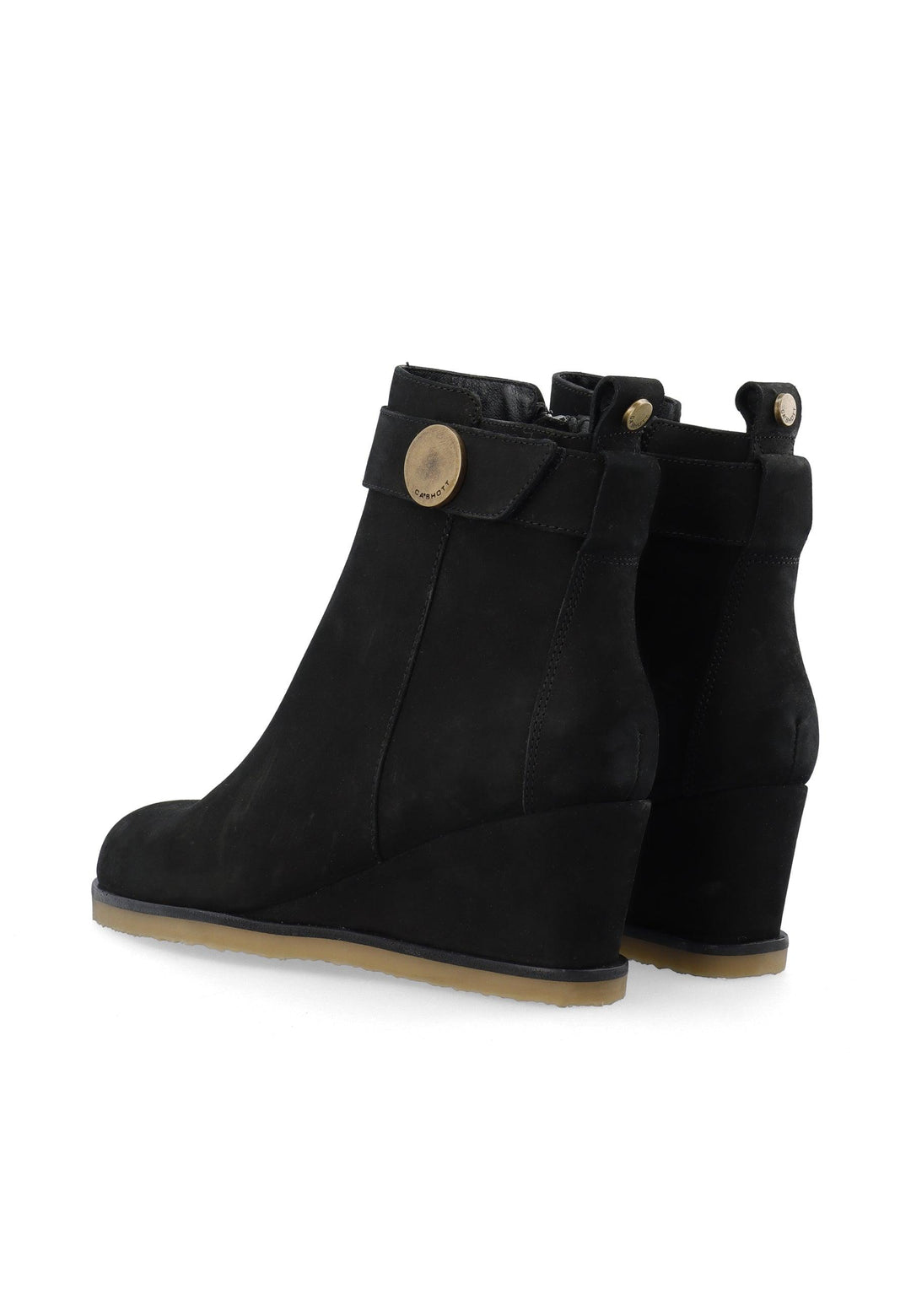 CASHOTT CASDONNA Zip Boot Nubuck Zip Boot Black